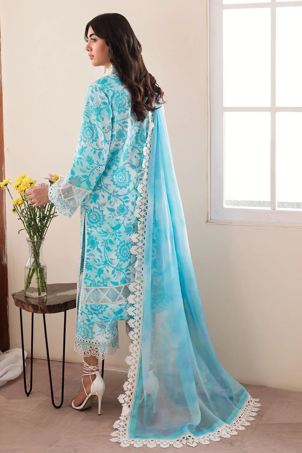 Afrozeh Printkari Lawn Collection – Blue Lagoon