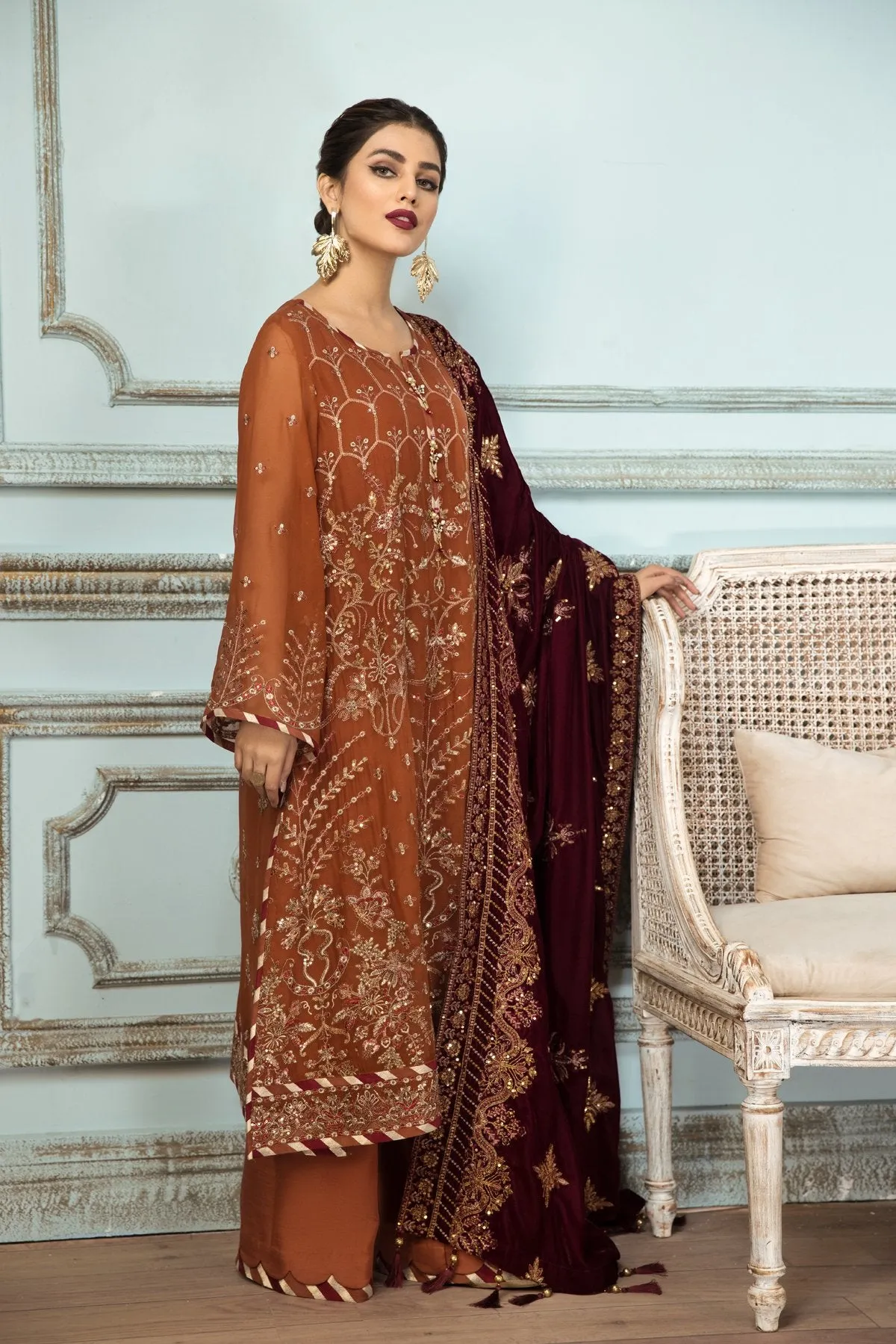 Alizeh Mah-e-Ru Festive Embroidered Chiffon Collection '21 – Sarang