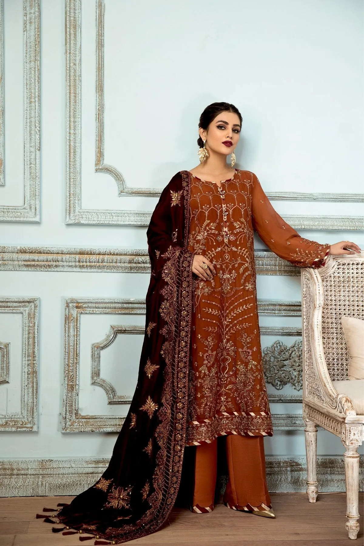 Alizeh Mah-e-Ru Festive Embroidered Chiffon Collection '21 – Sarang