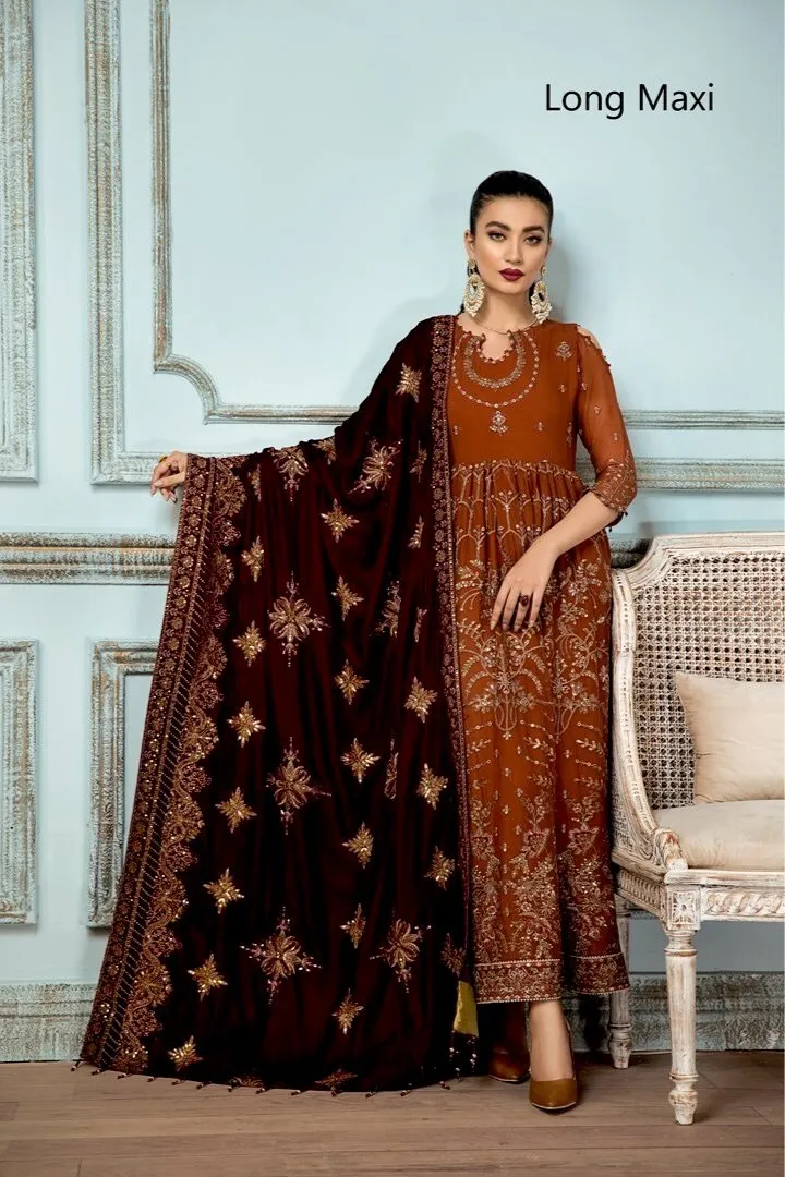 Alizeh Mah-e-Ru Festive Embroidered Chiffon Collection '21 – Sarang