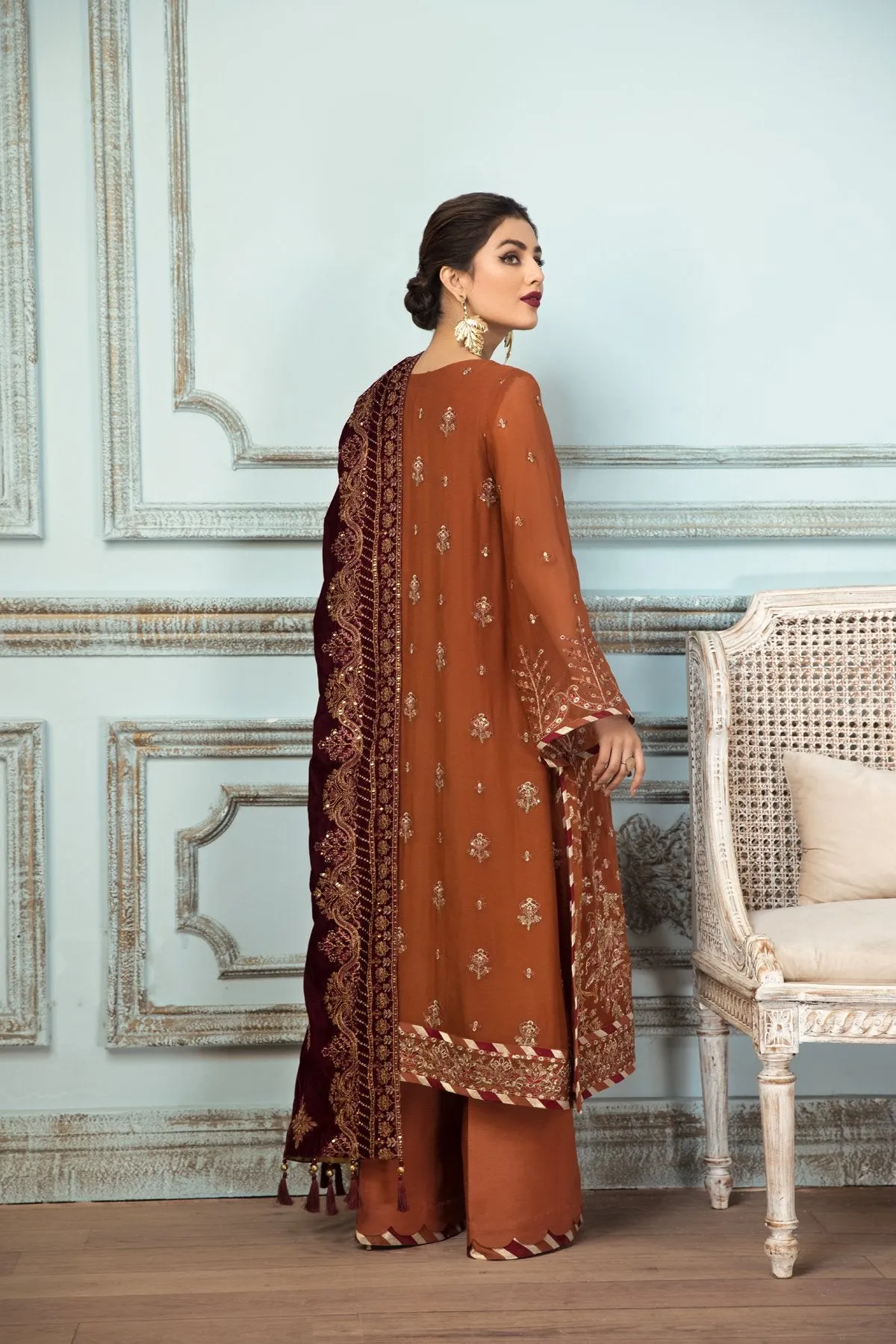 Alizeh Mah-e-Ru Festive Embroidered Chiffon Collection '21 – Sarang