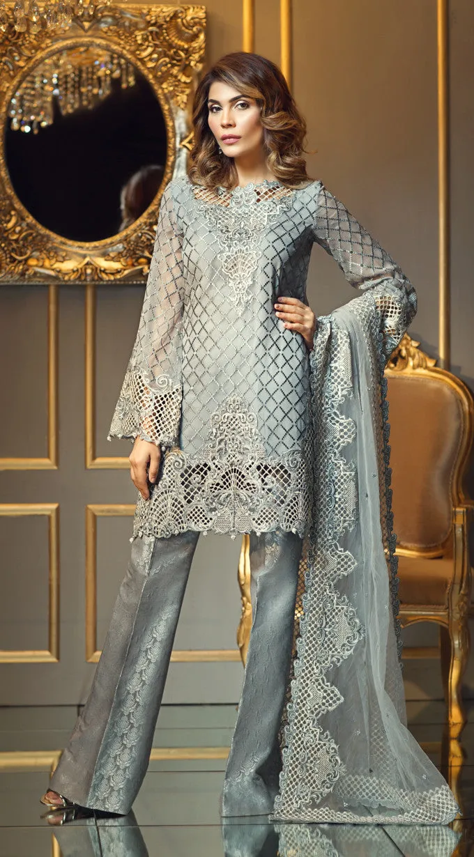 Anaya Festive Chiffon Collection 2017 – Silver Pearl