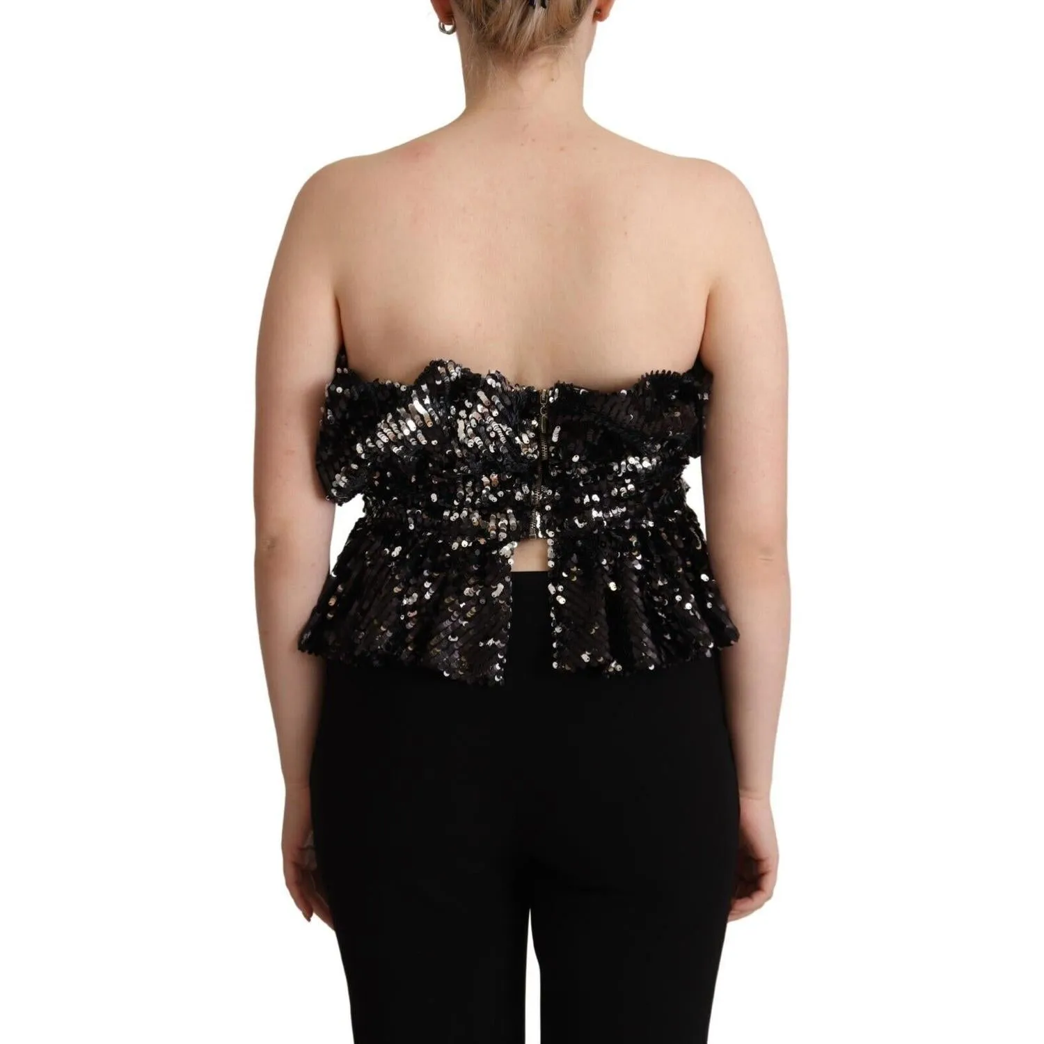 Aniye By Elegant Strapless Sequined Top