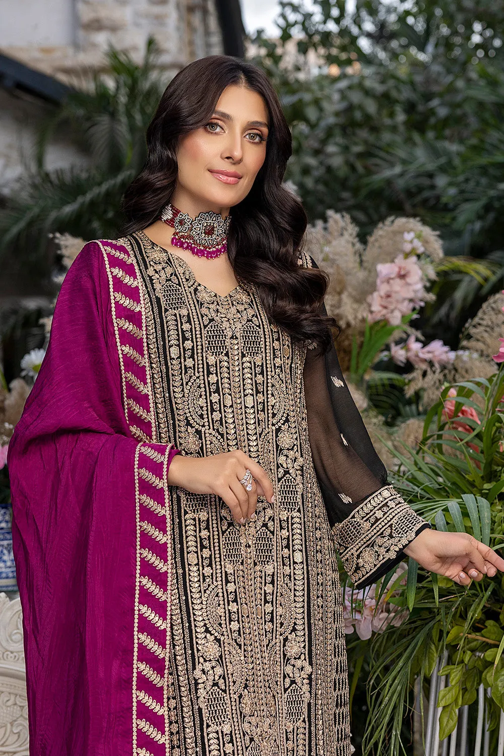 Azure Luxe Embroidered Festive Formal Collection – Radiant Ruby