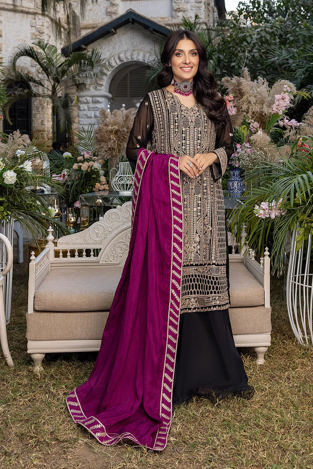 Azure Luxe Embroidered Festive Formal Collection – Radiant Ruby