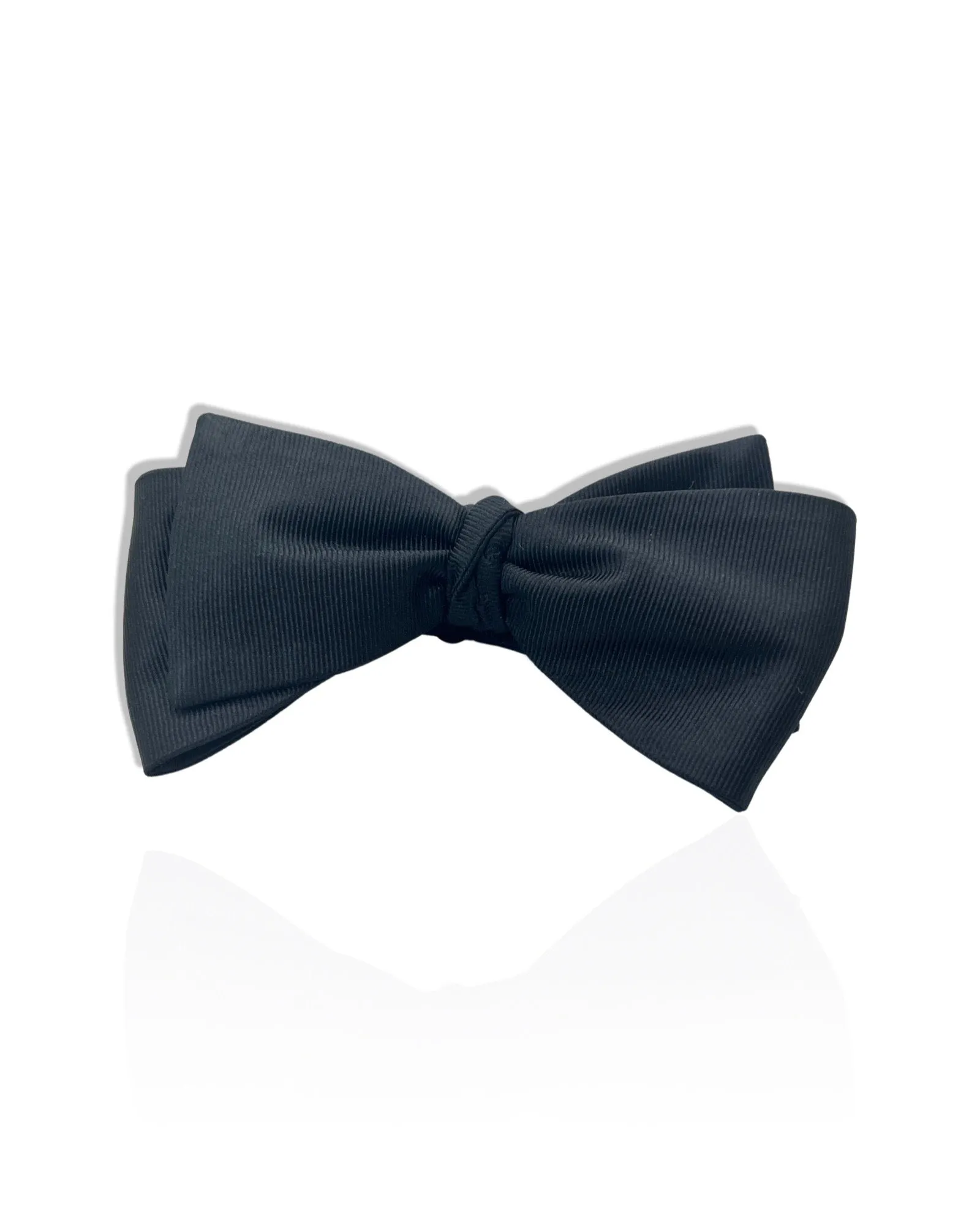 Black Silk Free Style Bow Tie