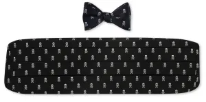 Black/White Jolly Rogers Cummerbund Set - CB1416