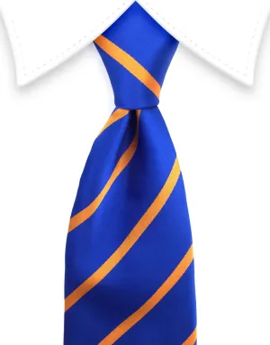 Blue & Orange Striped Tie