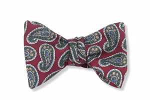 Burgundy Paisley Bixelle Bow Tie