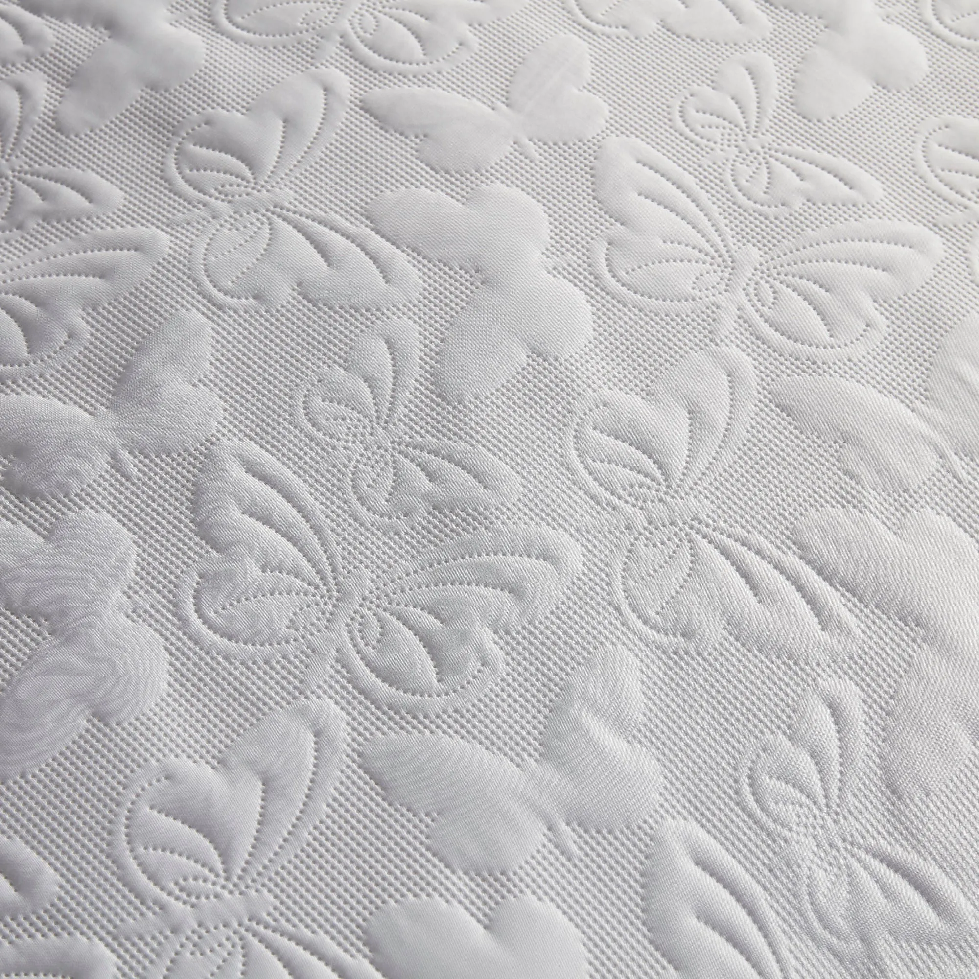 Butterfly Garden Bedspread by Serene in White 200cm X 230cm