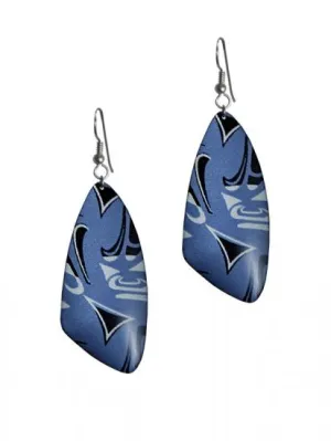 Corrine Hunt Silk Inspiration Triangle Earrings Blue