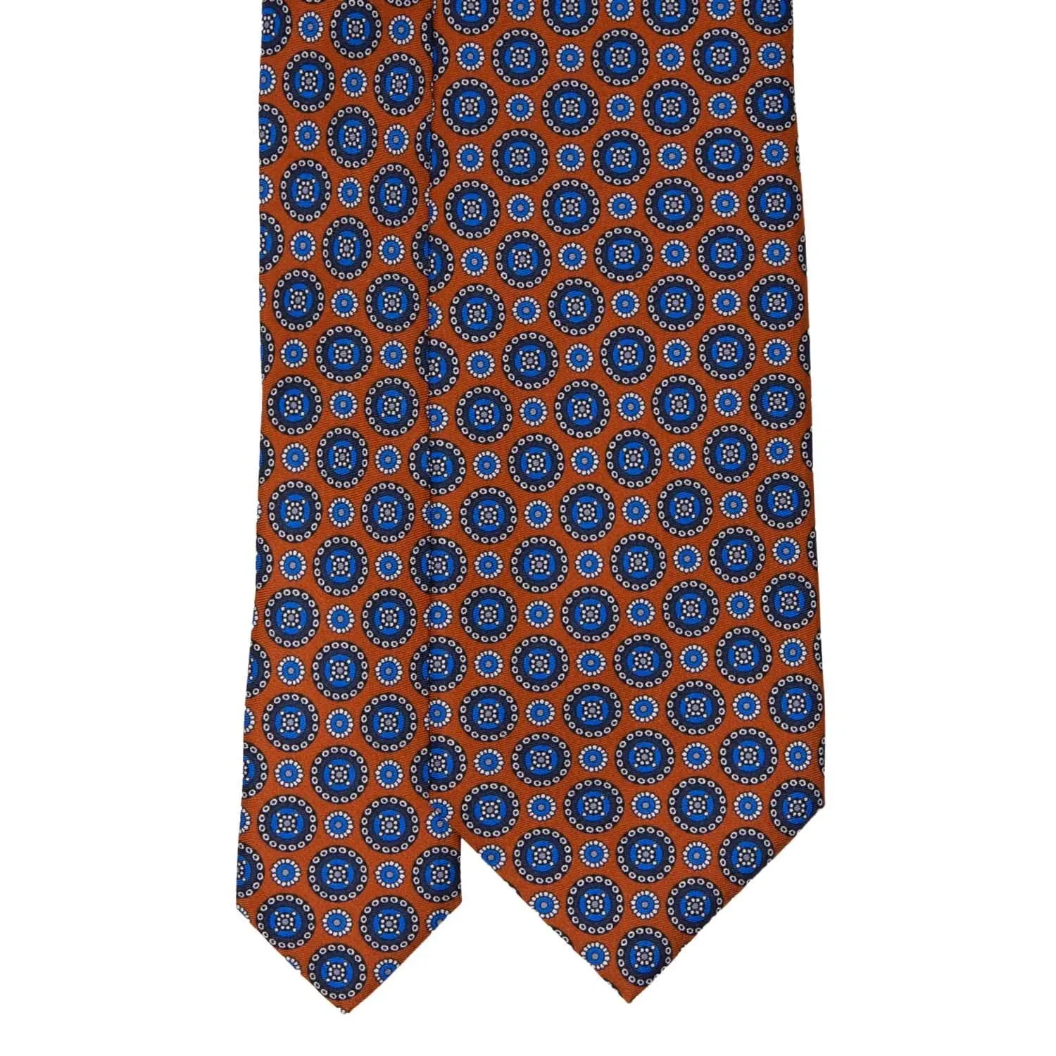 Cravatta in Seta - ORANGE PATTERNS ROUND