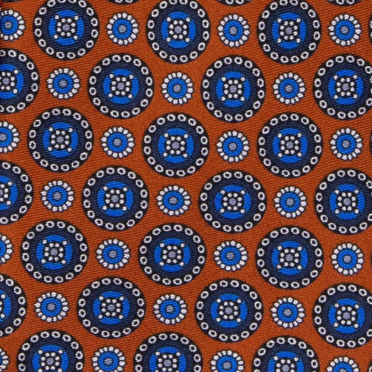 Cravatta in Seta - ORANGE PATTERNS ROUND