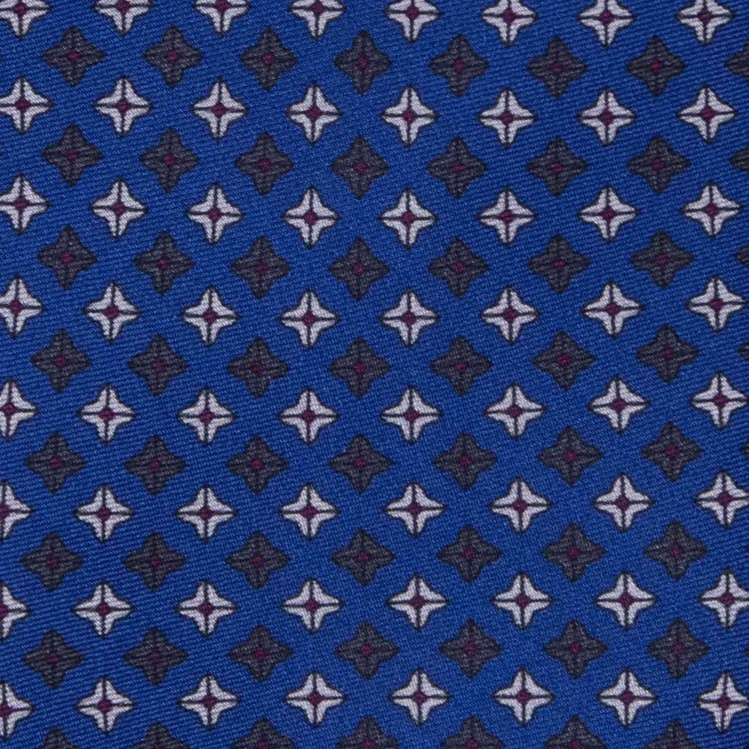 Cravatta in Seta - ROYAL BLUE PATTERNS SQUARE