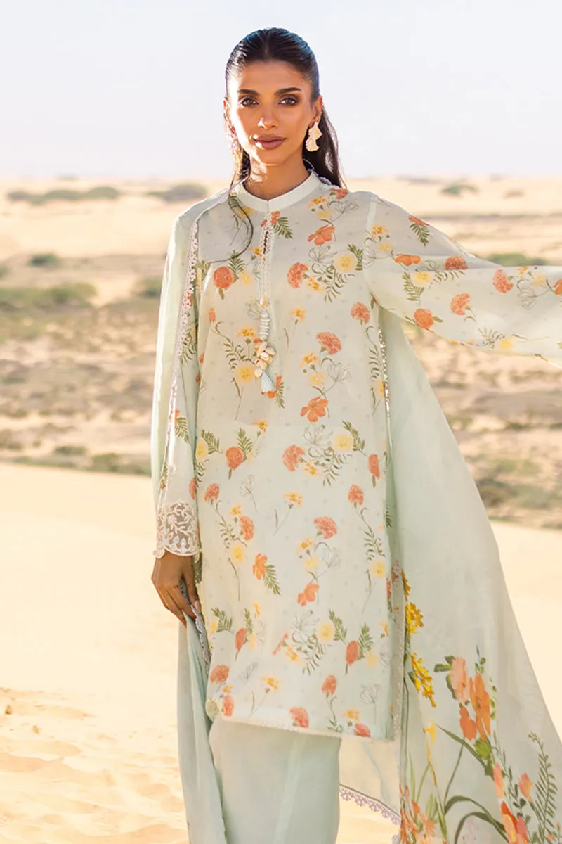 Cross Stitch Eid Lawn Edit – AQUA GLAZE-3 PIECE PRINTED LAWN SUIT