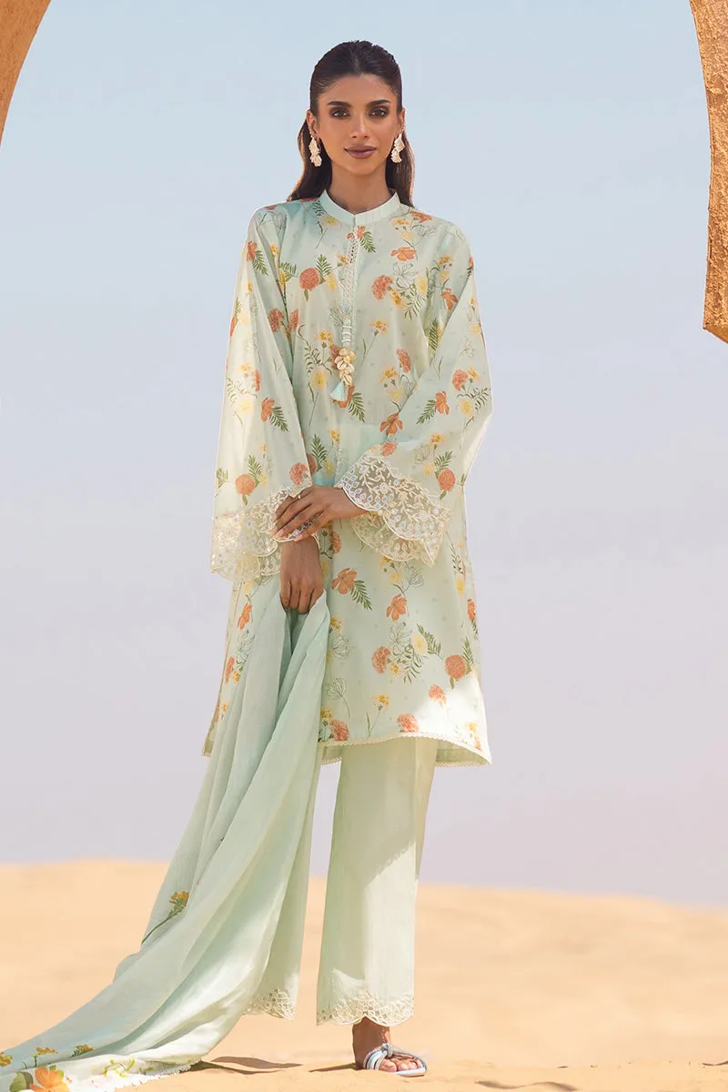 Cross Stitch Eid Lawn Edit – AQUA GLAZE-3 PIECE PRINTED LAWN SUIT