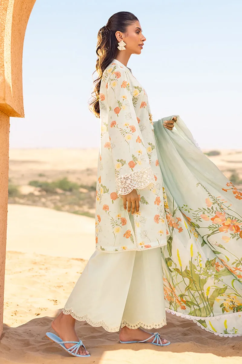 Cross Stitch Eid Lawn Edit – AQUA GLAZE-3 PIECE PRINTED LAWN SUIT