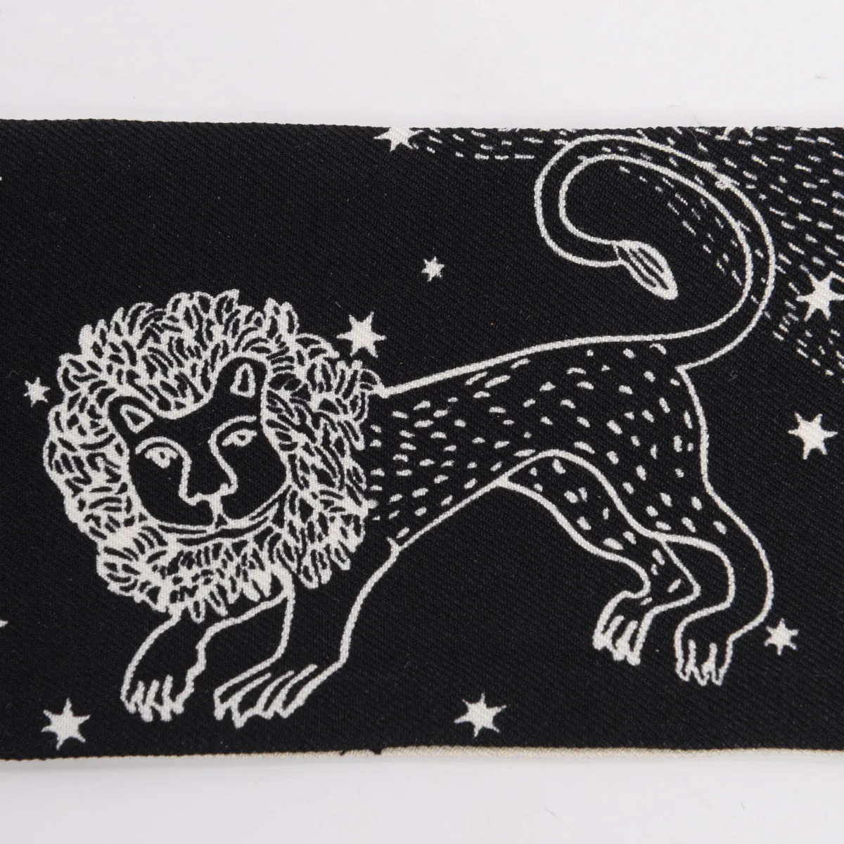 Dior Luxurious Black Silk Leo Zodiac Mitzah Scarf