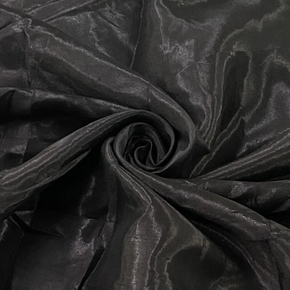 Dull Black Solid Shantoon Fabric