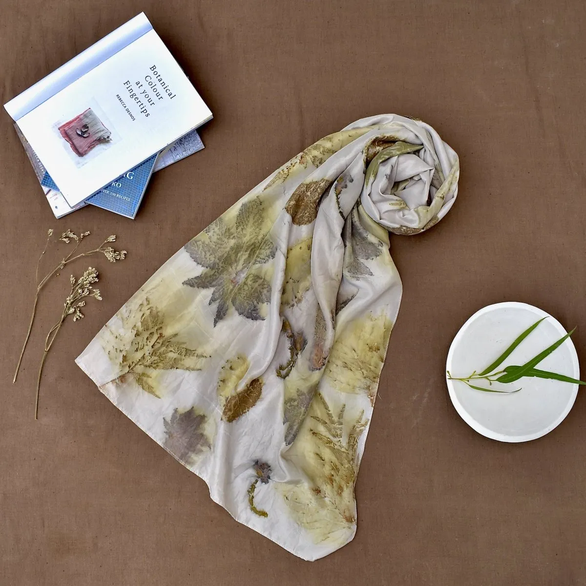 Eco-Printed Silk Scarves