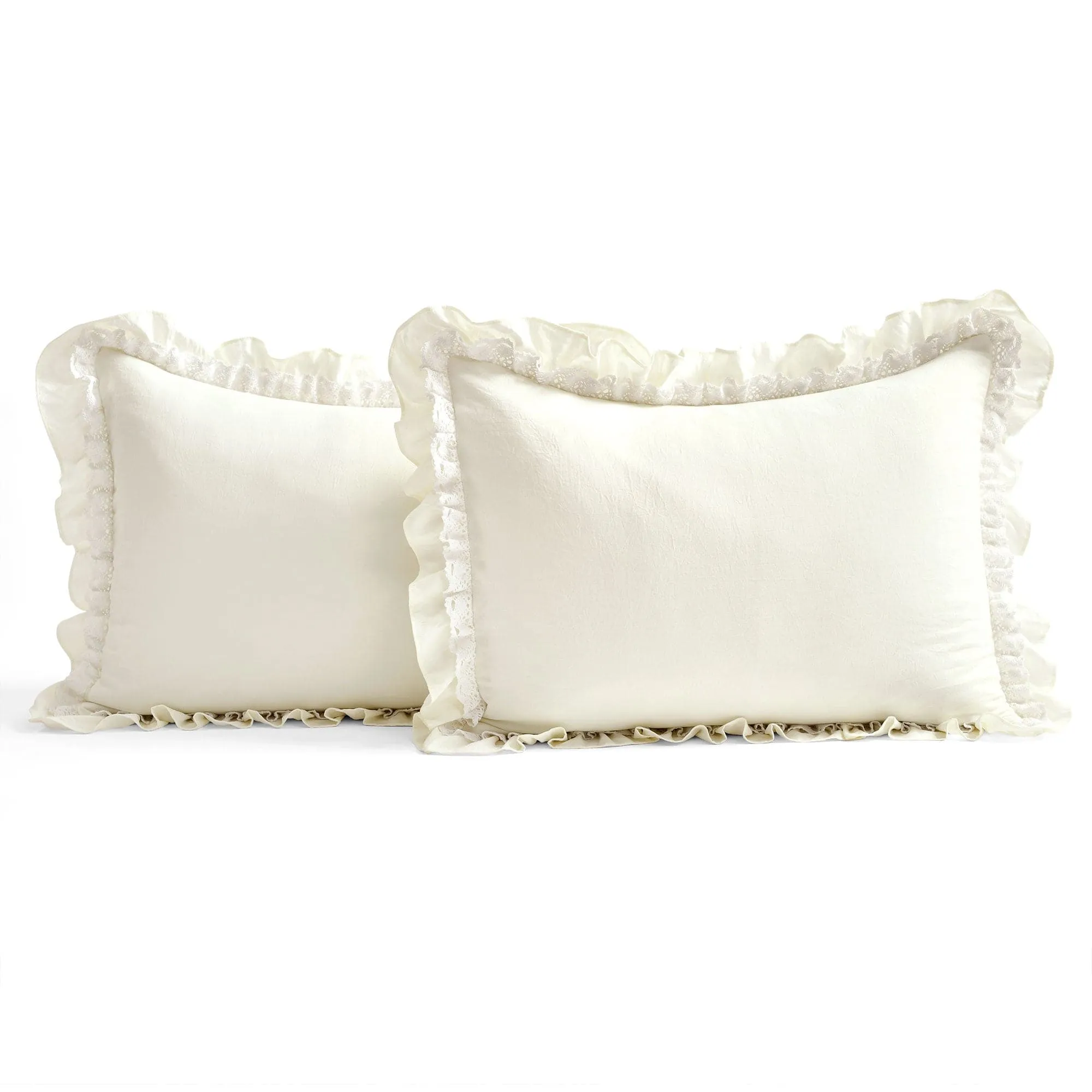 Ella Ruffle Lace 3 Piece Bedspread Set