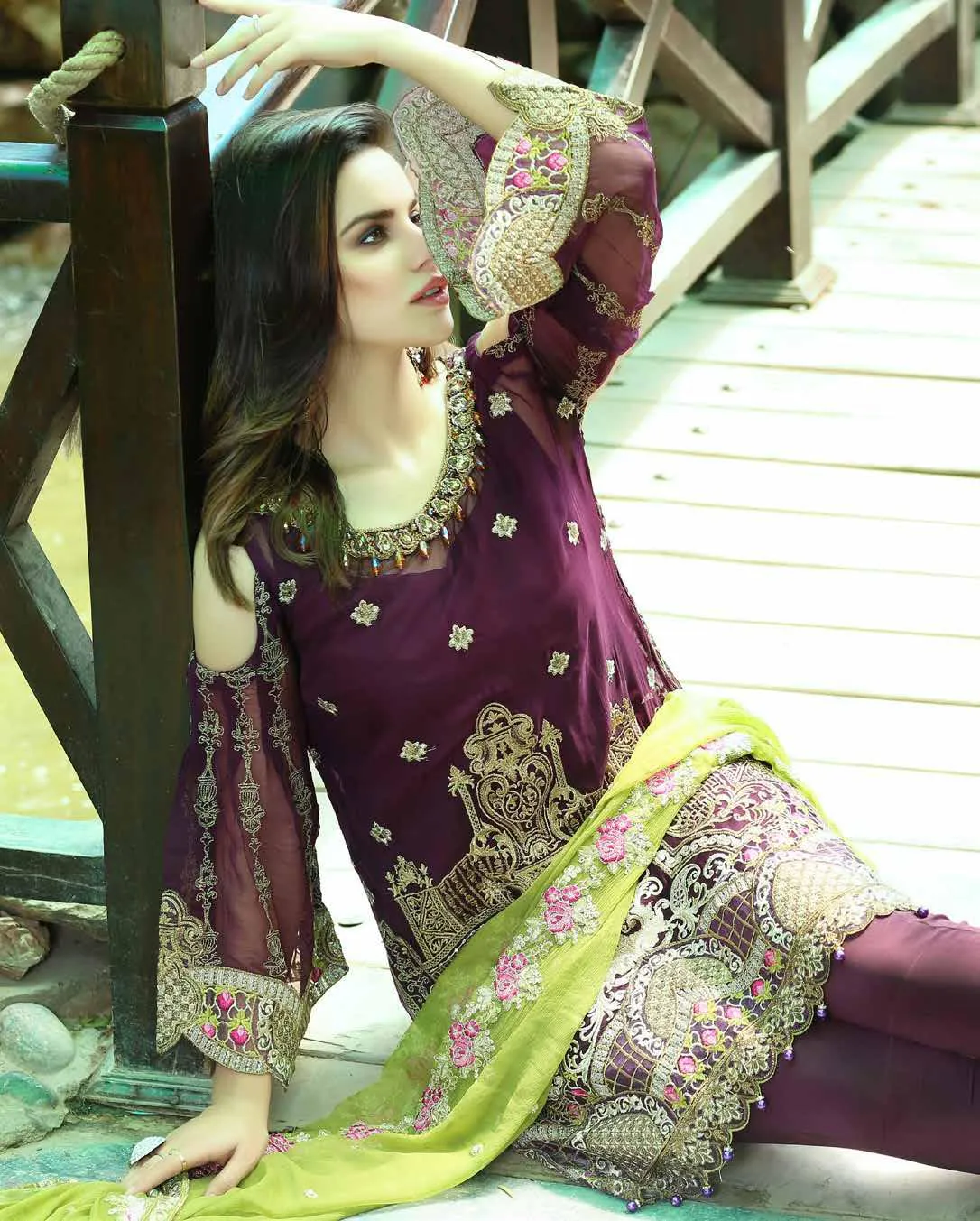 Eshaal Luxury Embroidered Festive Eid Chiffon Collection by Emaan Adeel – EA04