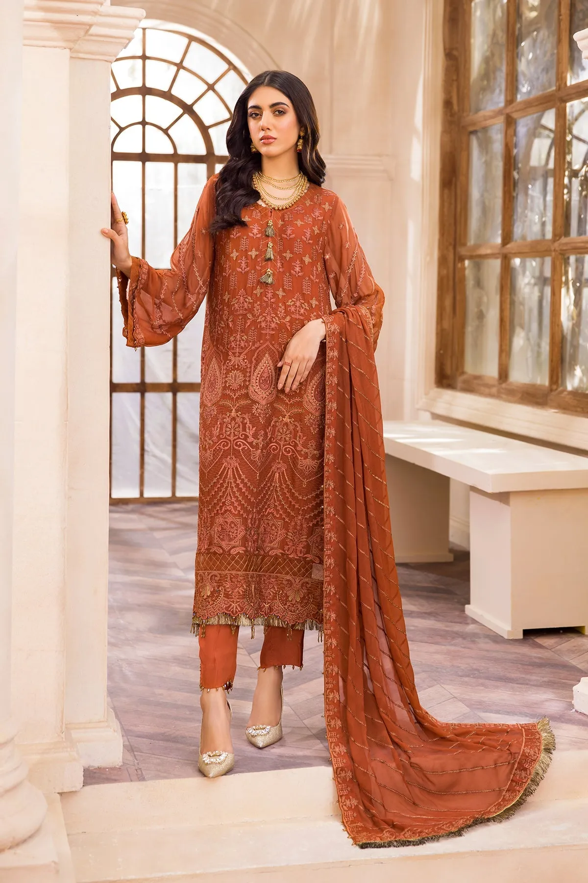 Farasha Embroidered Luxury Chiffon Collection 2022 – HARMONY