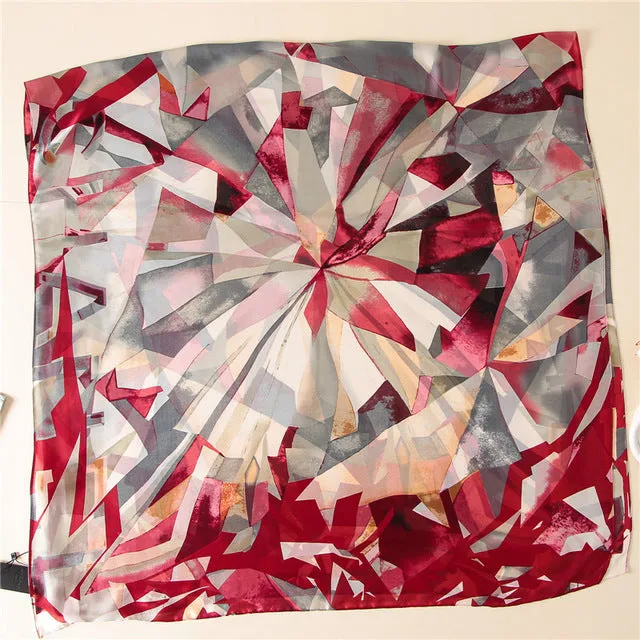 Fashion Silk Scarf Printed Bandana Shawl #5056