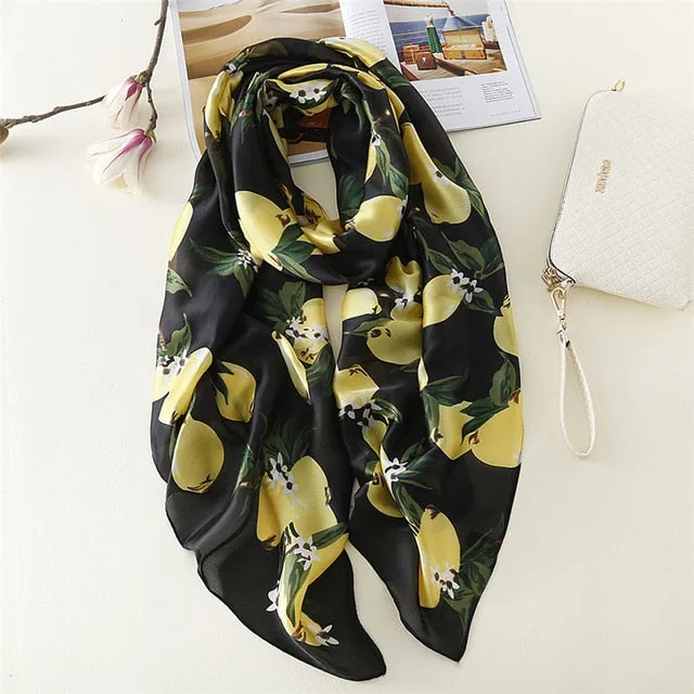 Fashion Silk Scarf Printed Bandana Shawl #5056