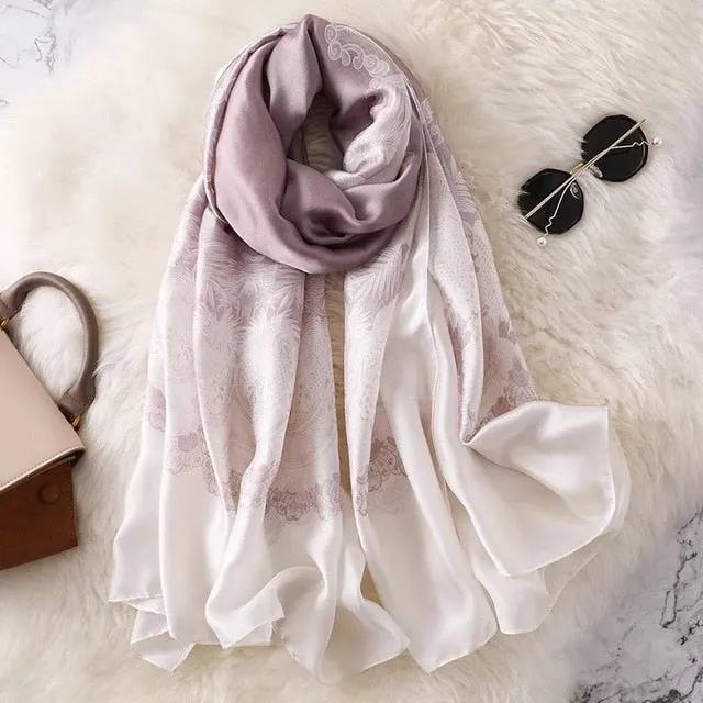 Fashion Silk Scarf Printed Bandana Shawl #LZ024