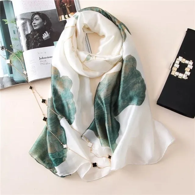 Fashion Silk Scarf Printed Bandana Shawl #LZ024