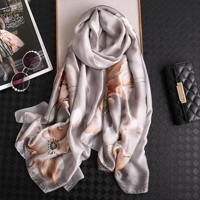 Fashion Silk Scarf Printed Bandana Shawl #LZ024