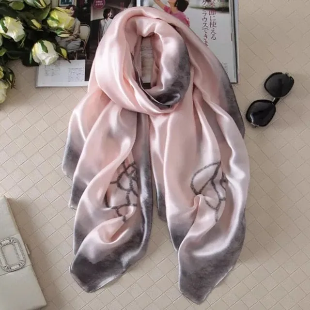 Fashion Silk Scarf Printed Bandana Shawl #LZ121