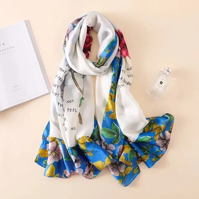 Fashion Silk Scarf Printed Bandana Shawl #LZ121