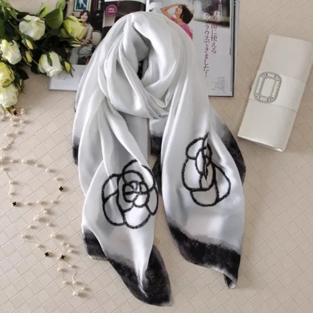 Fashion Silk Scarf Printed Bandana Shawl #LZ121