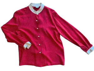 Geoffrey Beene Polka Dot Blouse