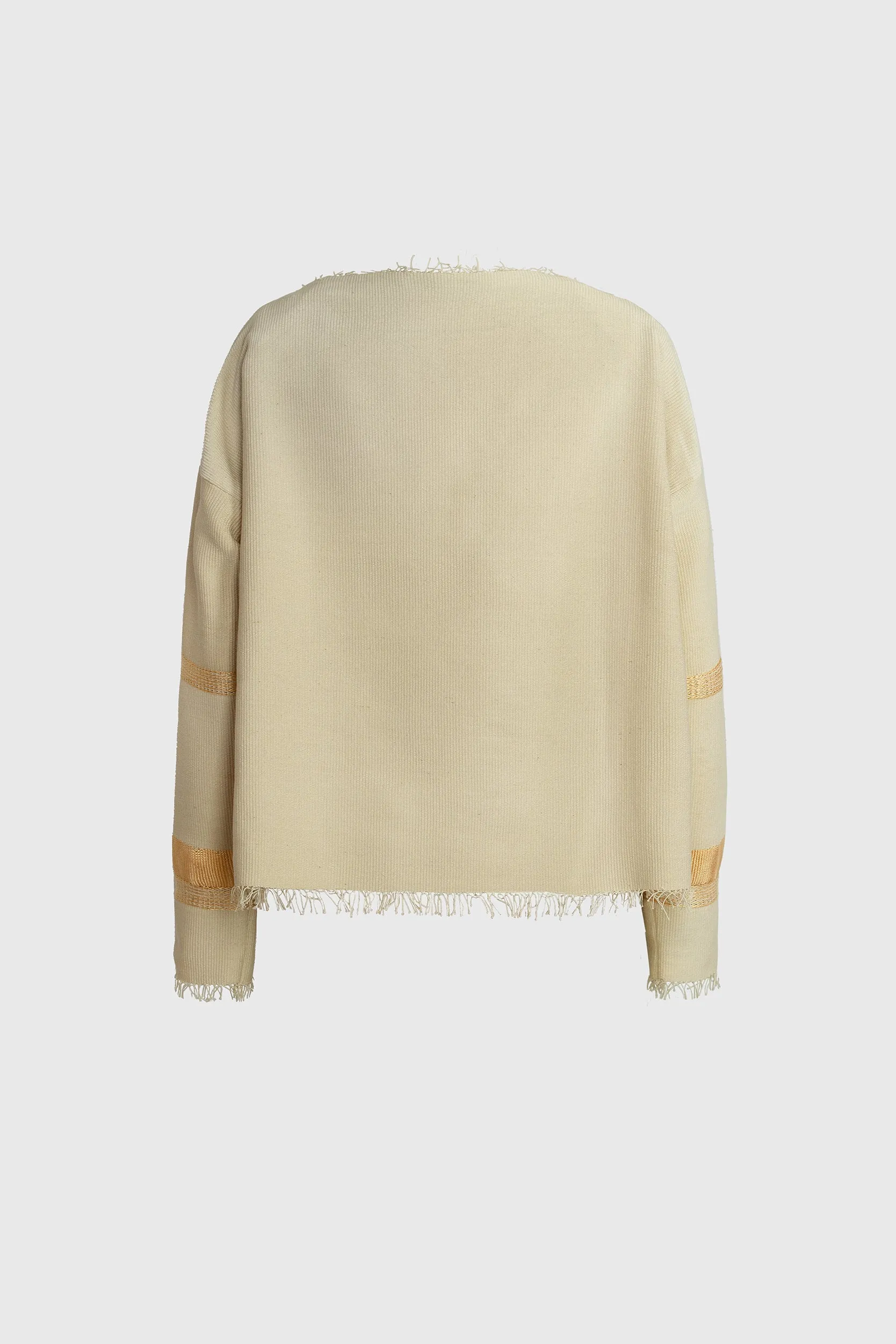 Goldilocks Woven Sweater - Gold and Butter White