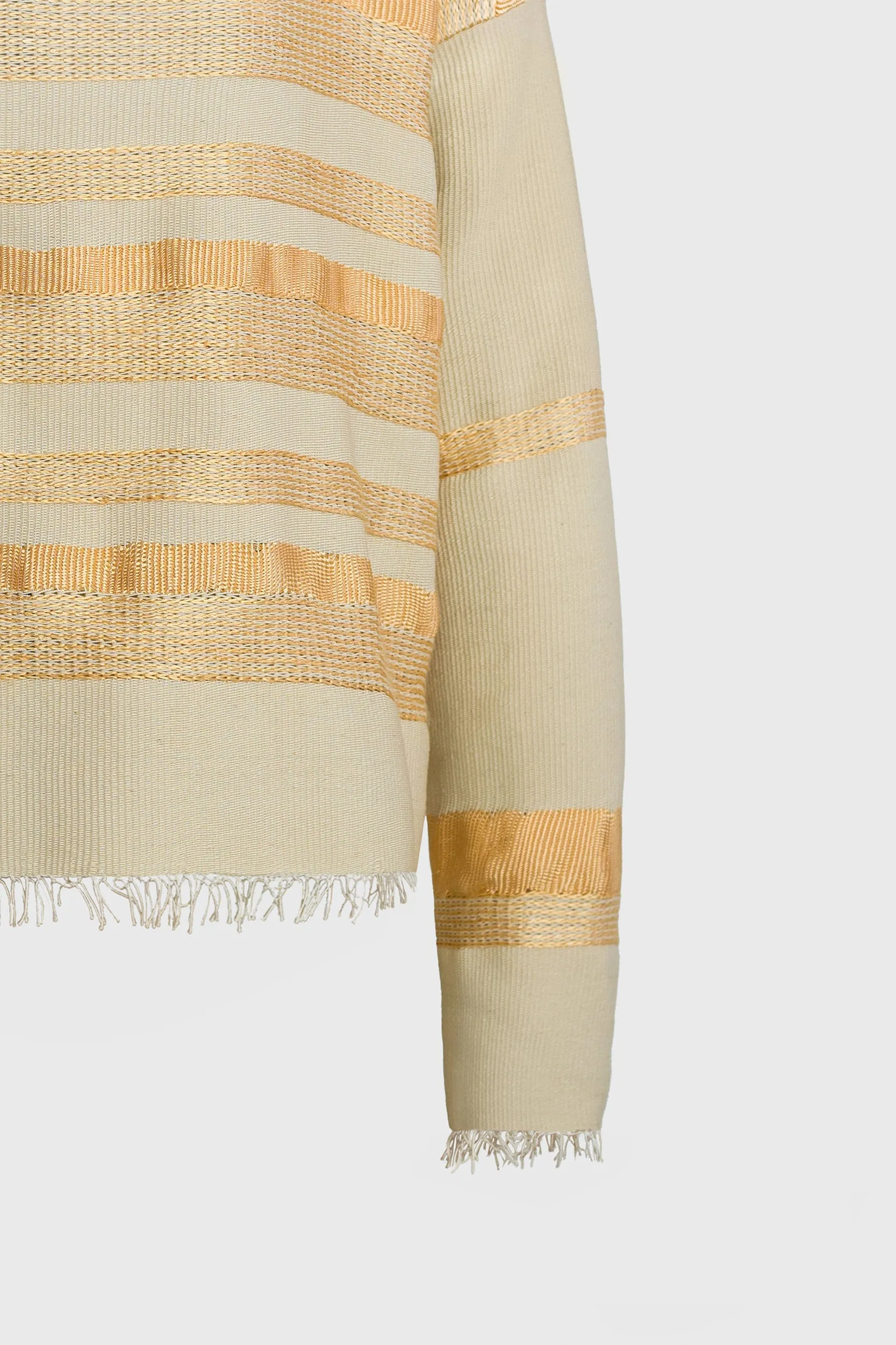 Goldilocks Woven Sweater - Gold and Butter White