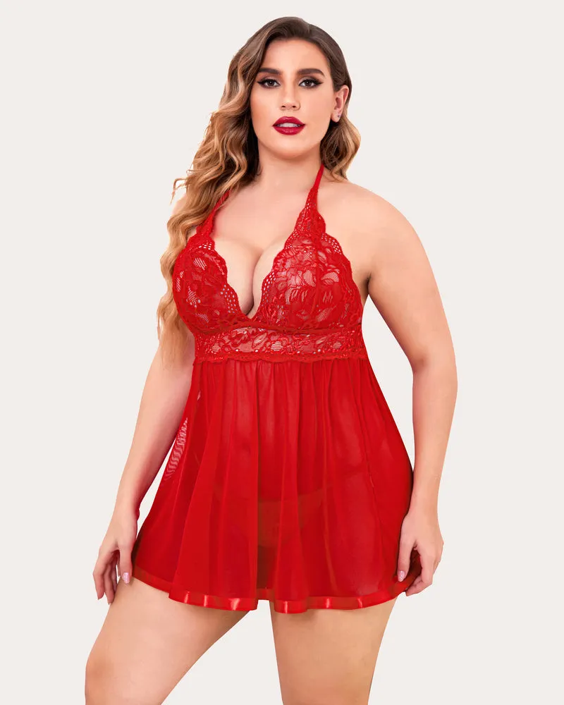 Halloween Plus Size Babydoll Lingerie