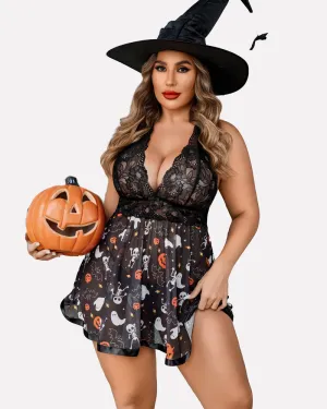 Halloween Plus Size Babydoll Lingerie