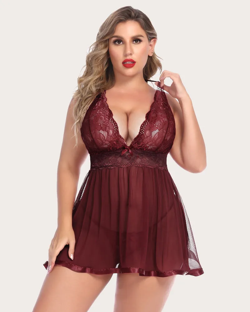 Halloween Plus Size Babydoll Lingerie