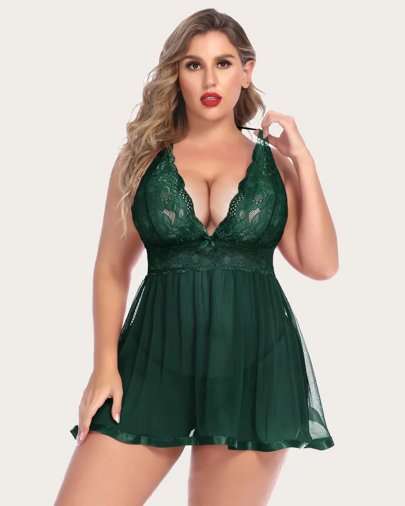 Halloween Plus Size Babydoll Lingerie