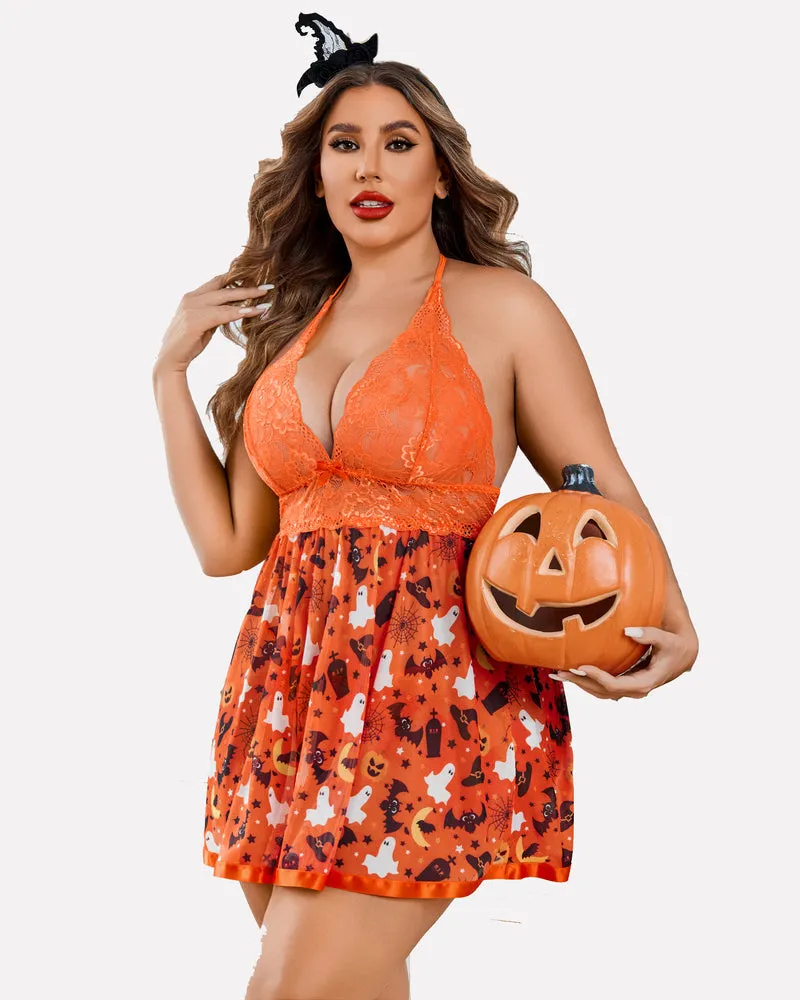 Halloween Plus Size Babydoll Lingerie