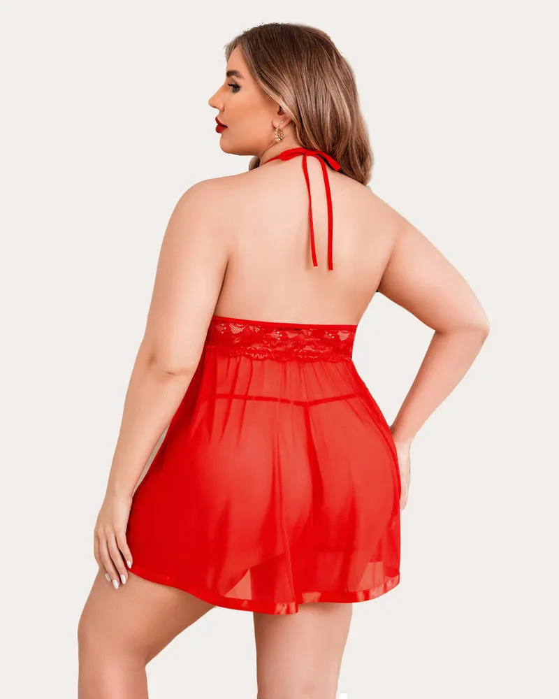 Halloween Plus Size Babydoll Lingerie