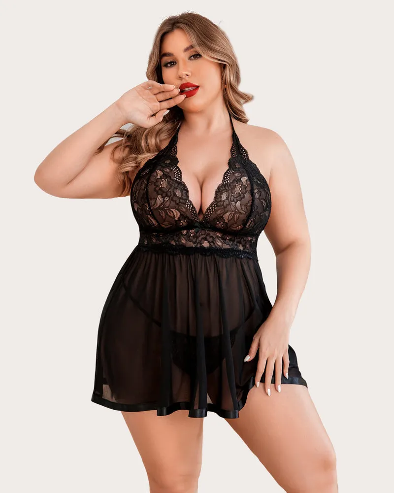 Halloween Plus Size Babydoll Lingerie