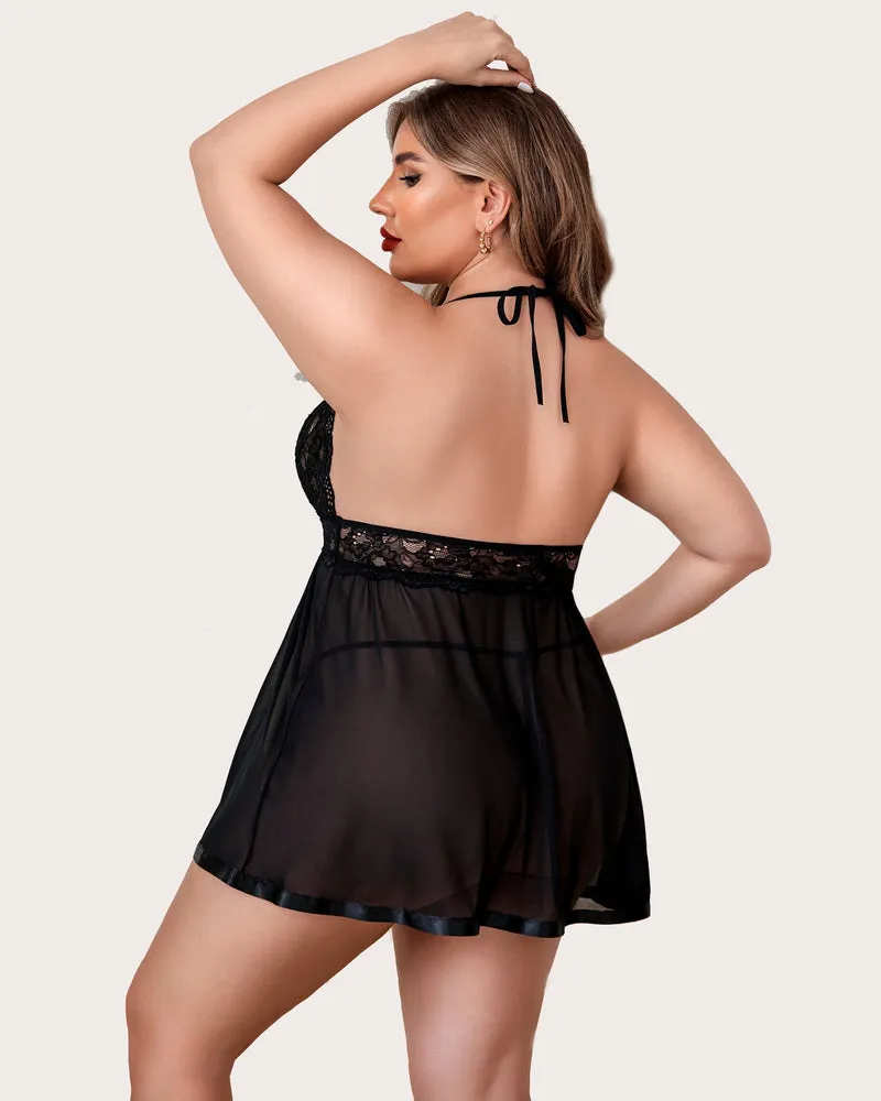 Halloween Plus Size Babydoll Lingerie