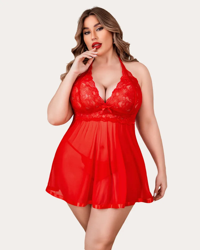 Halloween Plus Size Babydoll Lingerie