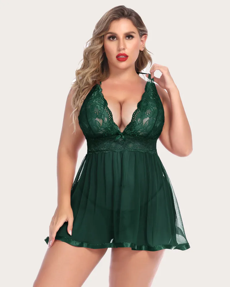 Halloween Plus Size Babydoll Lingerie