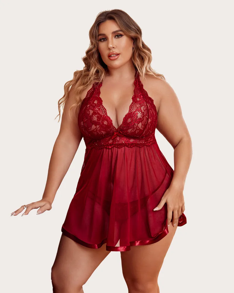 Halloween Plus Size Babydoll Lingerie