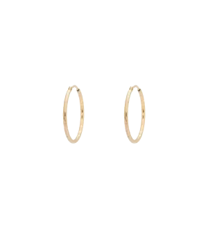 Hammered Plain Hoop Earrings